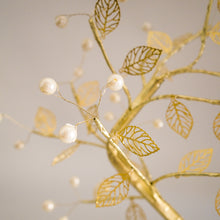 Load image into Gallery viewer, Golden Pearl Fairy Light Tree With Leaves
