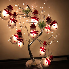 Load image into Gallery viewer, Snowman Christmas Tree LED Garland String Lights Snowflakes String Fairy Lights Hanging Ornaments
