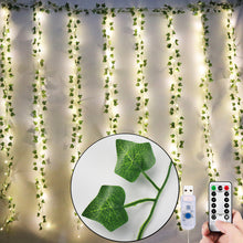 Load image into Gallery viewer, The Original Ivy Leaf Fairy Lights Curtain 12 pieces
