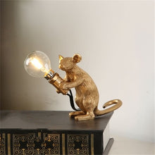 Load image into Gallery viewer, Nordic Creative Mini Animal Mouse Lamp Living Room Dining Room Bedroom Clothing Store Personalized Eye Protection Gift Resin Table Lamp
