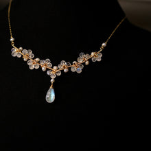 Load image into Gallery viewer, Natural Moonstone Fairy Clavicle Chain
