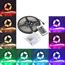 Load image into Gallery viewer, 5M 5050 RGB Waterproof 300 LED Strip Light DC12V+24 Key IR Remote Controller for Outdoor Use
