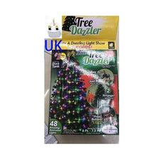Load image into Gallery viewer, 64 and 48 Light Dazzler Shower Tree Light Show of Christmas Tree
