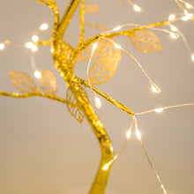 Load image into Gallery viewer, Golden Fairy Lights Tree with Leaves
